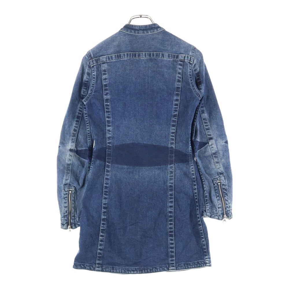 DIESEL(ディーゼル) de-romi-re Short Dress in Rehab Denim ショートドレス ダメージ加工 フルジップ インディゴ A16864 レディース