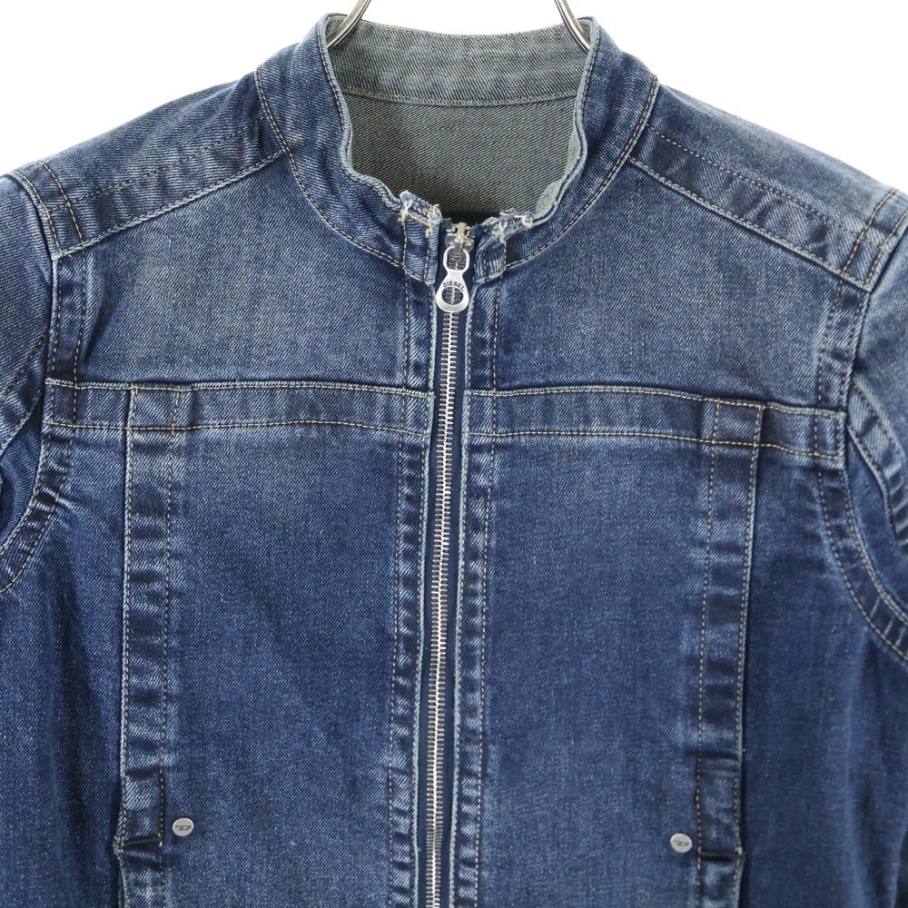 DIESEL(ディーゼル) de-romi-re Short Dress in Rehab Denim ショートドレス ダメージ加工 フルジップ インディゴ A16864 レディース