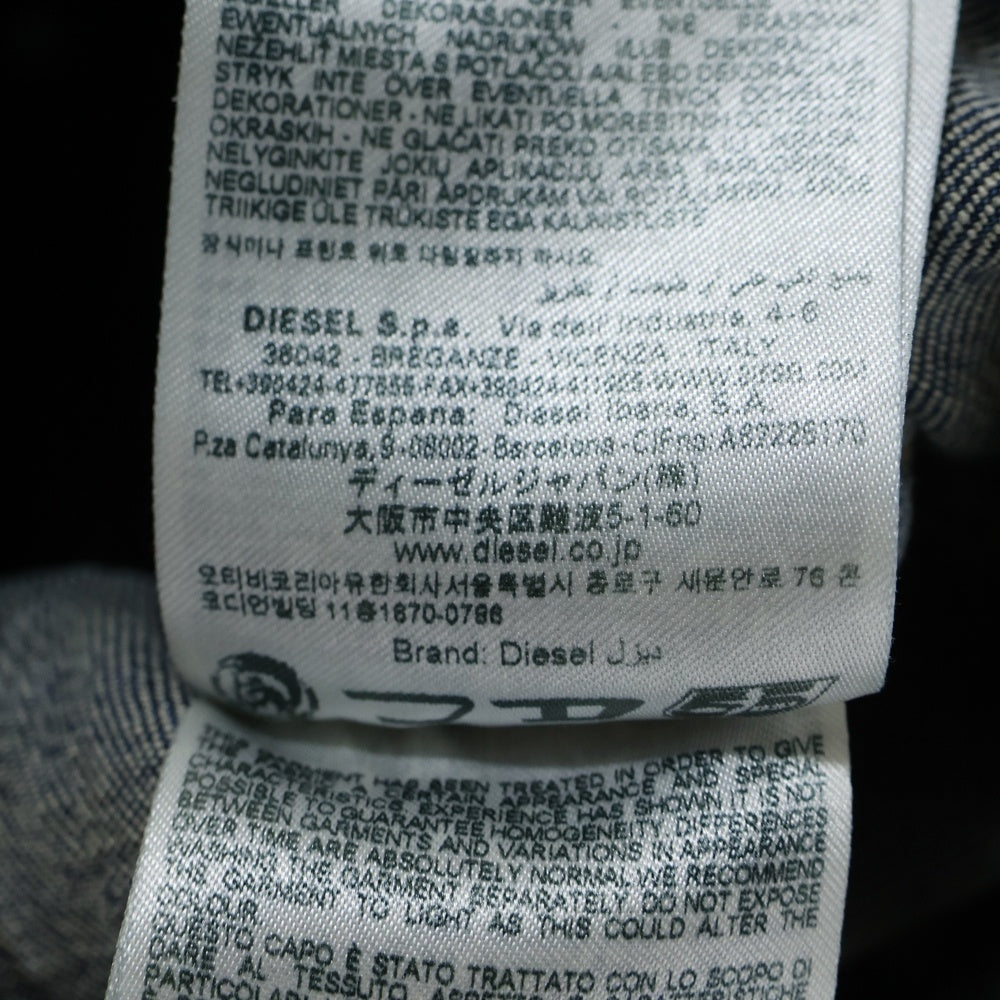 DIESEL(ディーゼル) de-romi-re Short Dress in Rehab Denim ショートドレス ダメージ加工 フルジップ インディゴ A16864 レディース