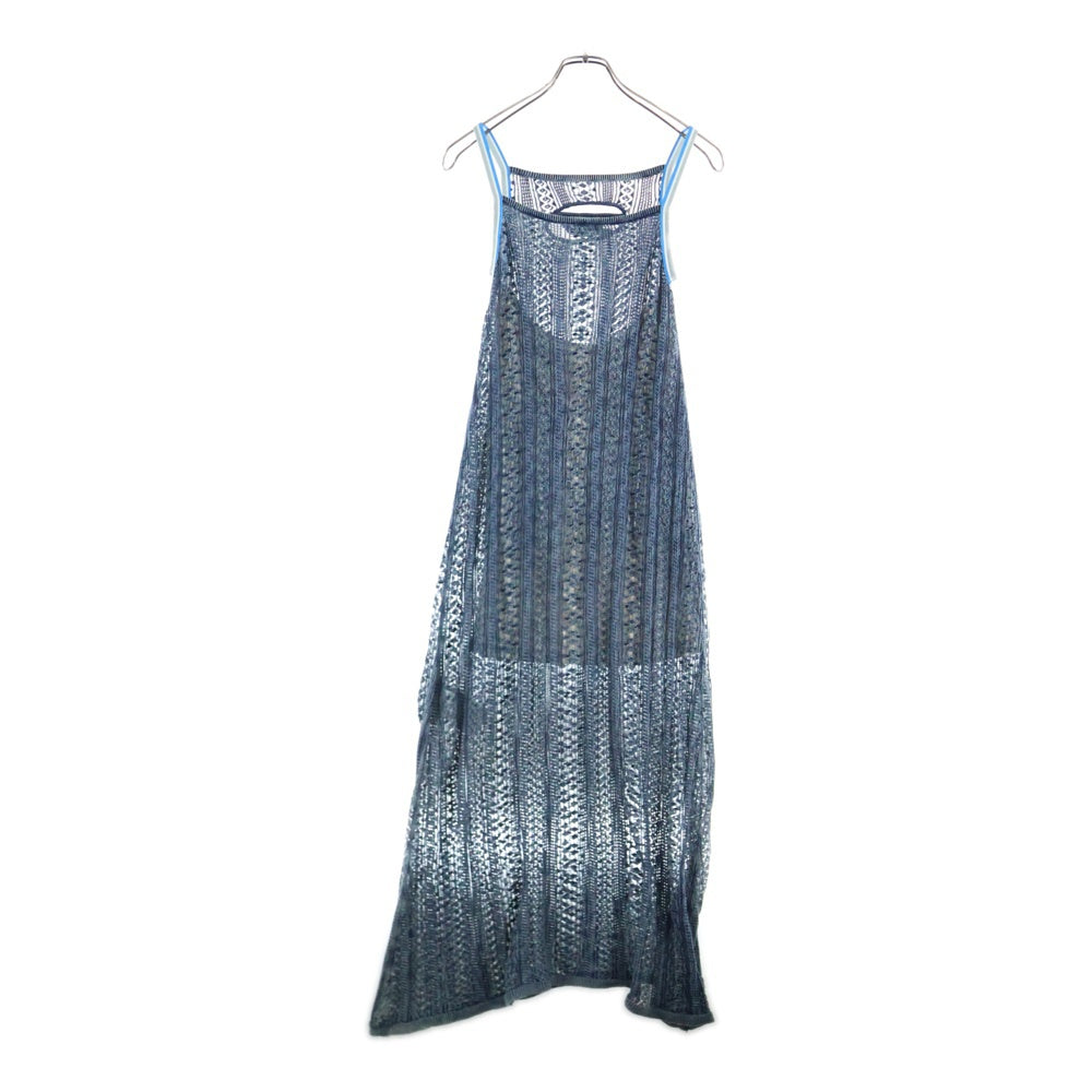 DIESEL(ディーゼル) RTW DSL ロゴニット ロングワンピース ドレス マキシレース クロシェ ネイビー A09450 0NHAB レディース