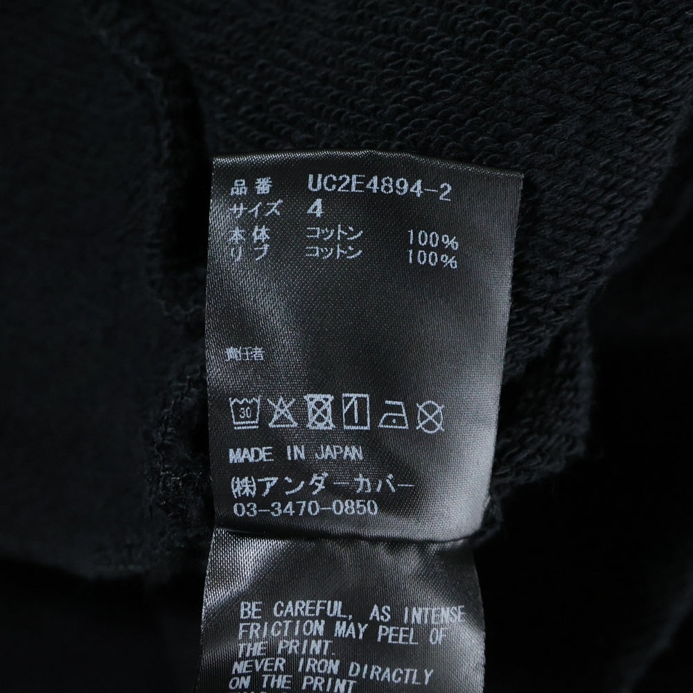 UNDERCOVER(アンダーカバー) 25AW グラフィックプリント プルオーバー スウェットトレーナー ブラック/レッド UC2E4894-2