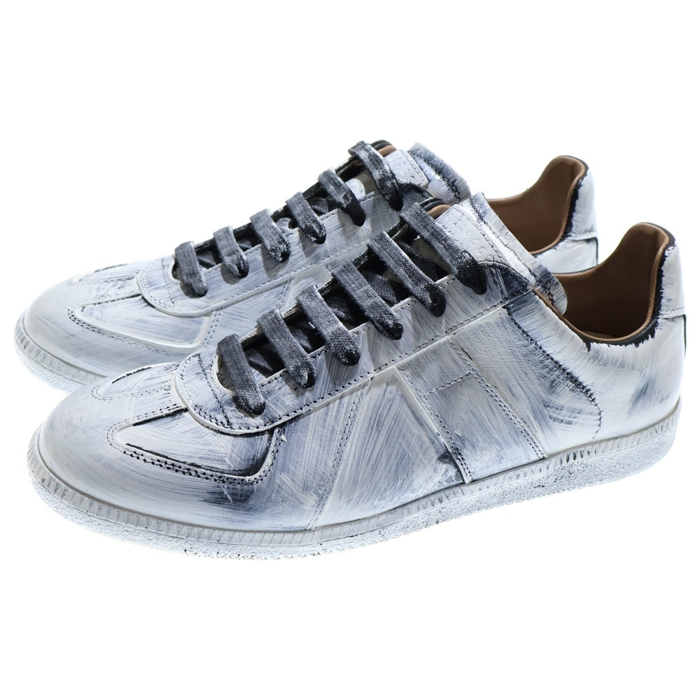 Maison Margiela 22(メゾンマルジェラ) レプリカ ペンキ加工ジャーマントレーナー ローカットスニーカー ホワイト S37WS0566