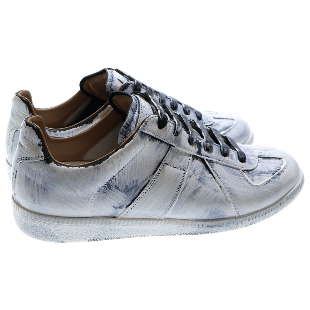 Maison Margiela 22(メゾンマルジェラ) レプリカ ペンキ加工ジャーマントレーナー ローカットスニーカー ホワイト S37WS0566