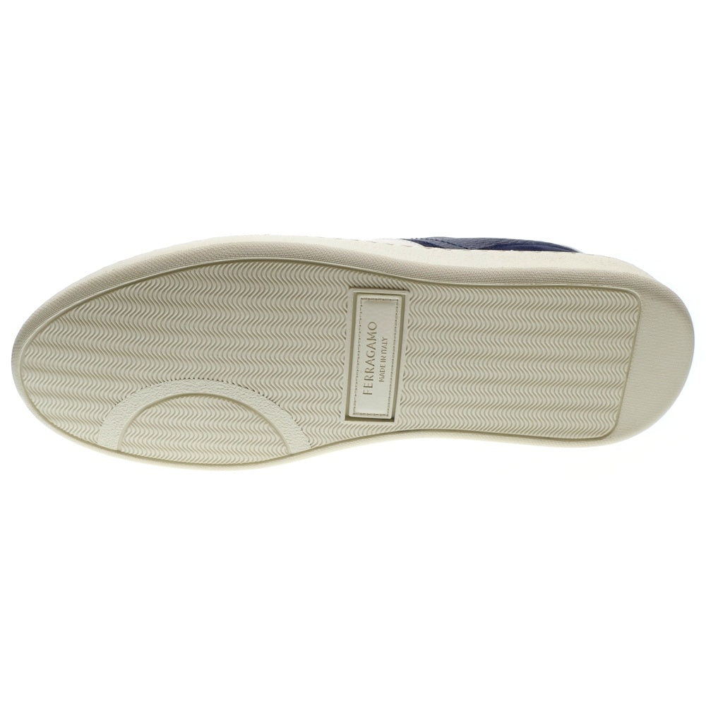 FERRAGAMO(フェラガモ) 25AW レザー レースアップスニーカー ローカット ネイビー 763471