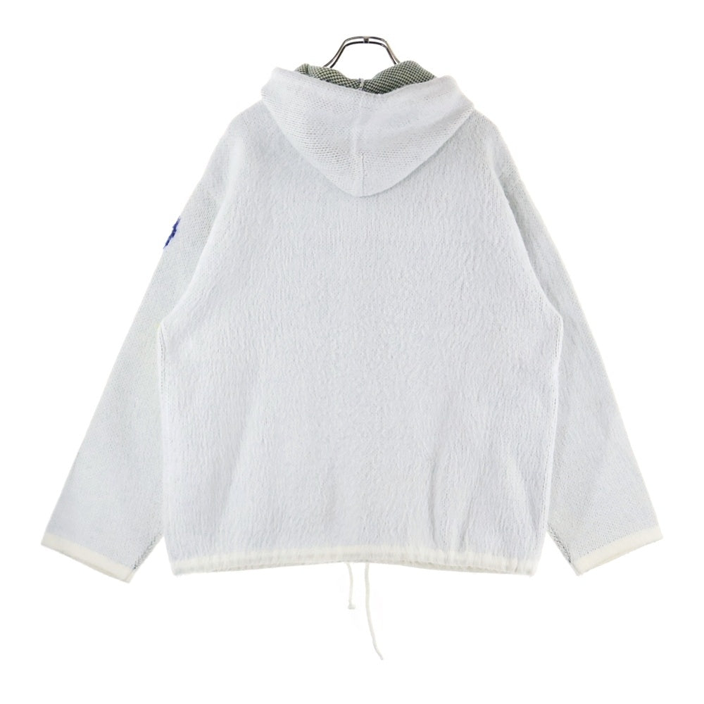 SUPREME(シュプリーム) 24AW Accent Brushed Zip Up Hooded Sweater モヘアニットジップパーカー セーター ホワイト