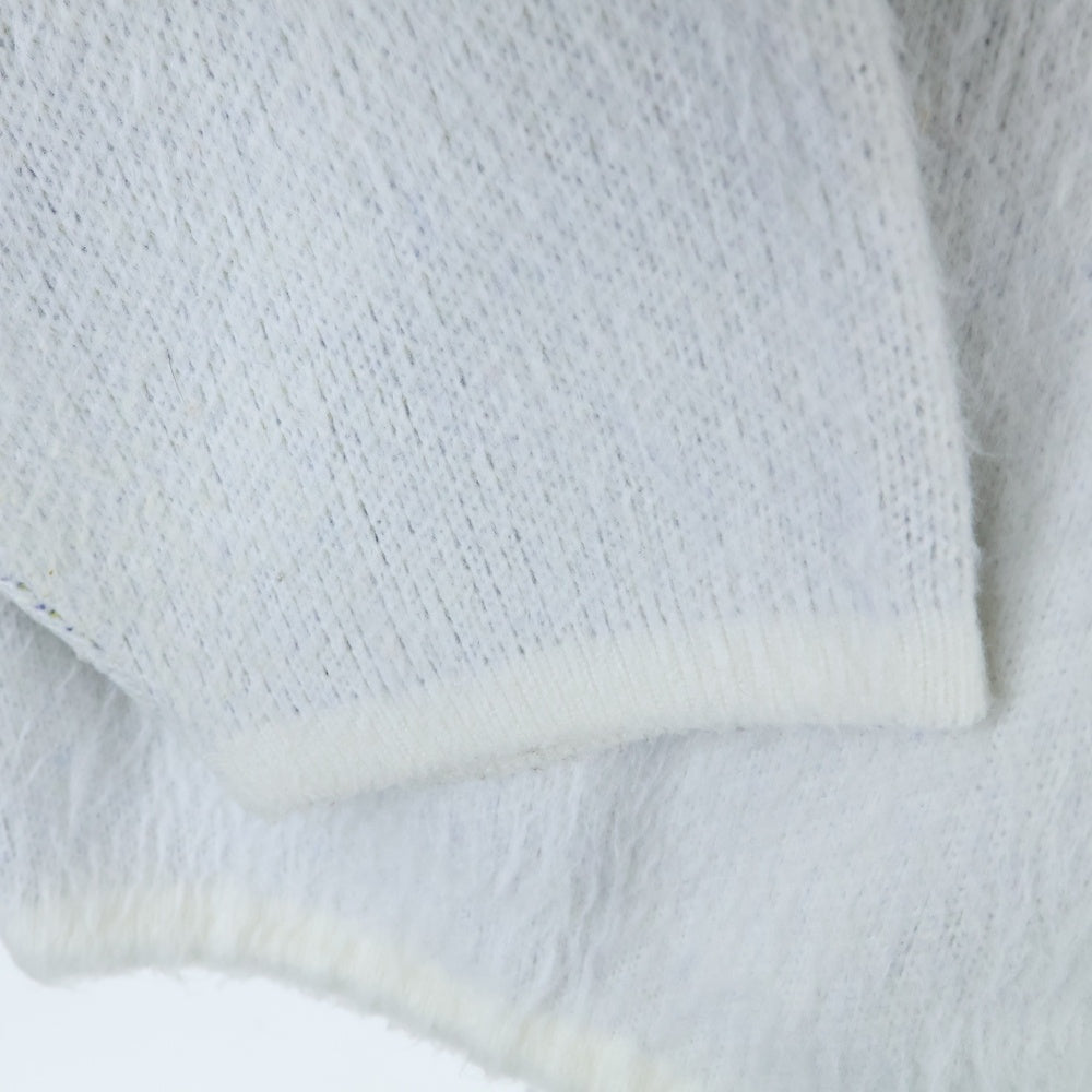 SUPREME(シュプリーム) 24AW Accent Brushed Zip Up Hooded Sweater モヘアニットジップパーカー セーター ホワイト