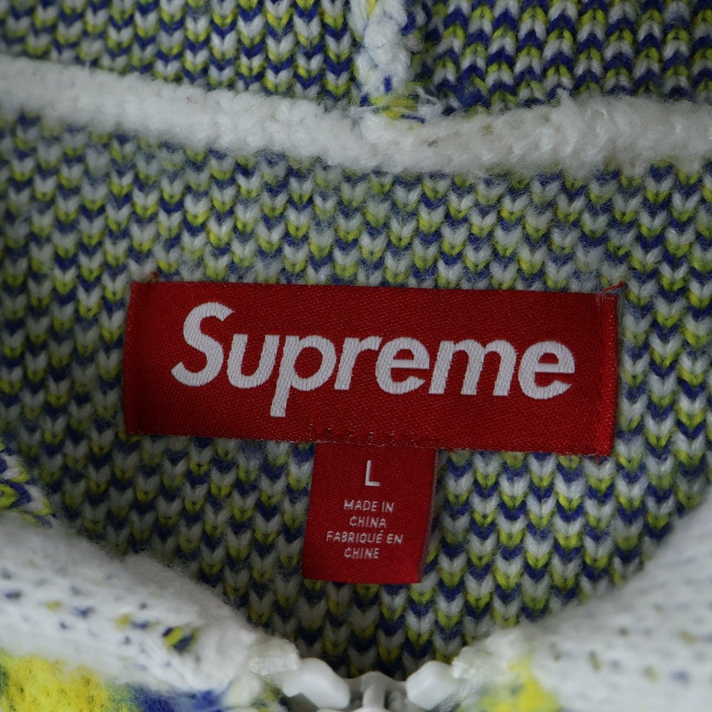 SUPREME(シュプリーム) 24AW Accent Brushed Zip Up Hooded Sweater モヘアニットジップパーカー セーター ホワイト