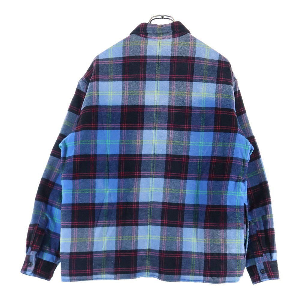 SUPREME(シュプリーム) 24AW Quilted Plaid Shirt キルティング プレイド中綿長袖シャツ ブルー