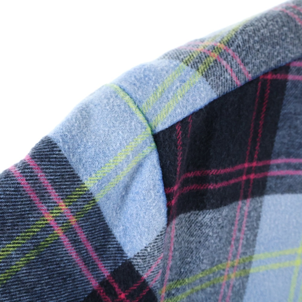 SUPREME(シュプリーム) 24AW Quilted Plaid Shirt キルティング プレイド中綿長袖シャツ ブルー