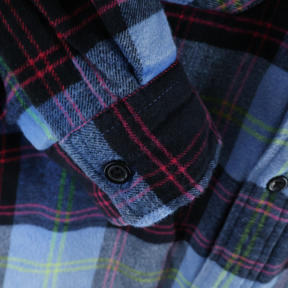 SUPREME(シュプリーム) 24AW Quilted Plaid Shirt キルティング プレイド中綿長袖シャツ ブルー