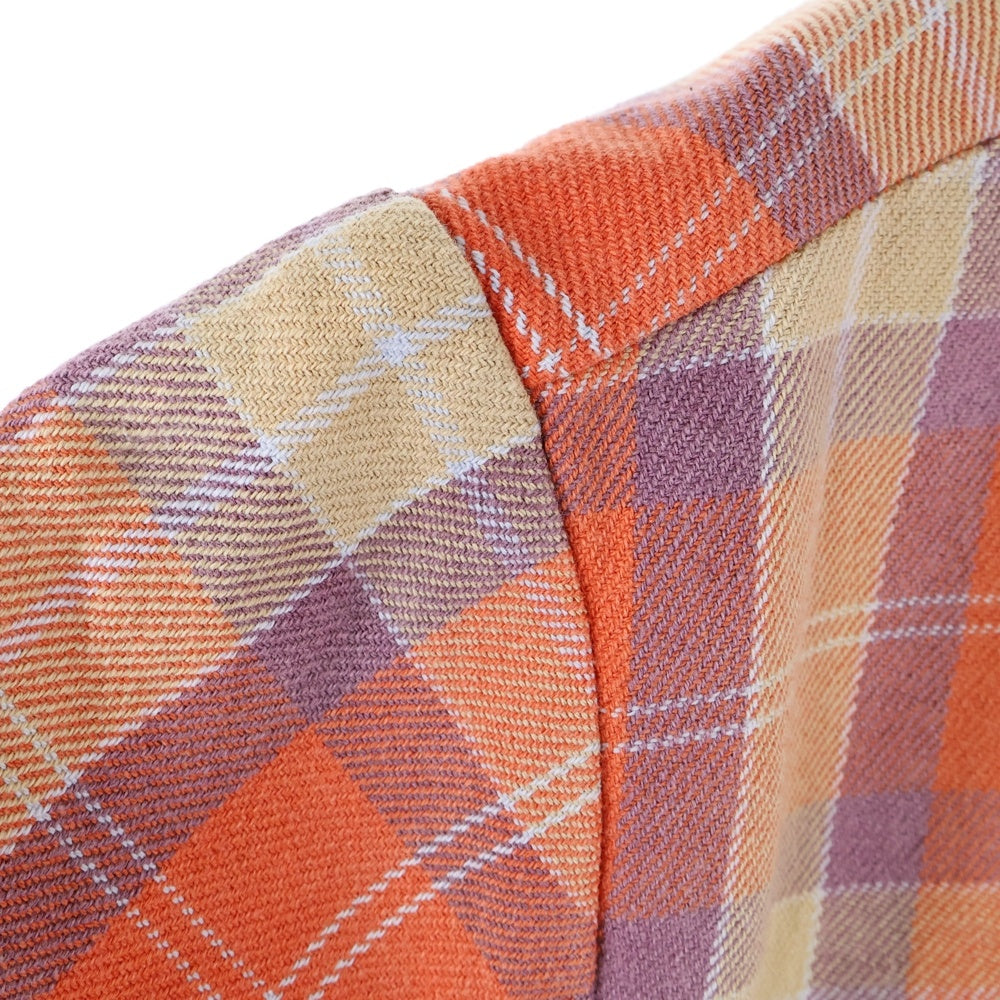 SUPREME(シュプリーム) 24AW Quilted Plaid Shirt キルティング プレイド中綿長袖シャツ オレンジ