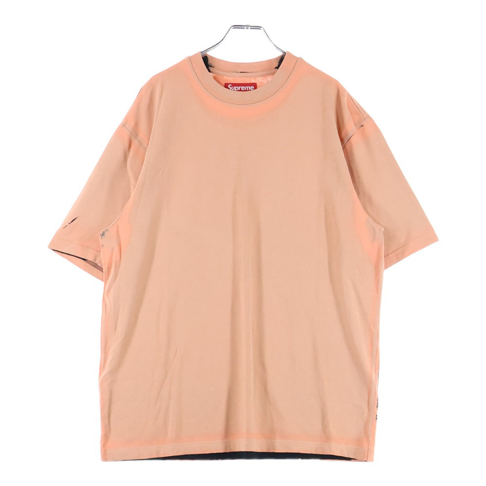SUPREME(シュプリーム) 24AW Discharge S/S Top ディスチャージ ペイント加工半袖Tシャツ カットソー ピンク