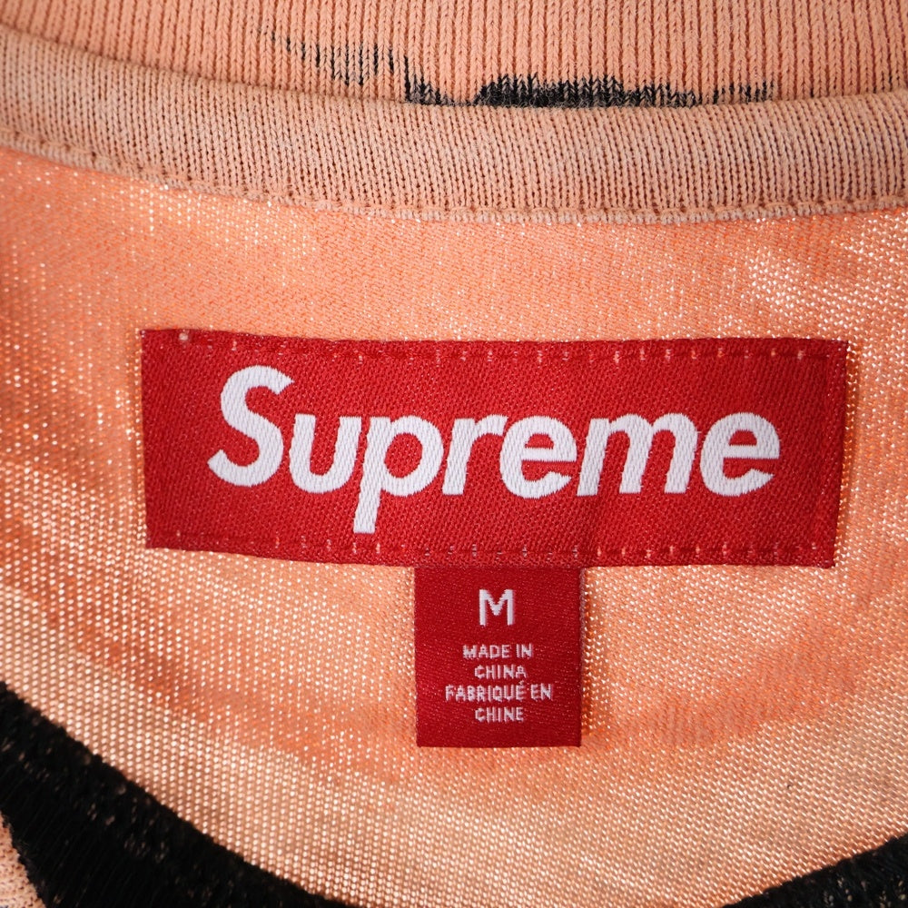 SUPREME(シュプリーム) 24AW Discharge S/S Top ディスチャージ ペイント加工半袖Tシャツ カットソー ピンク