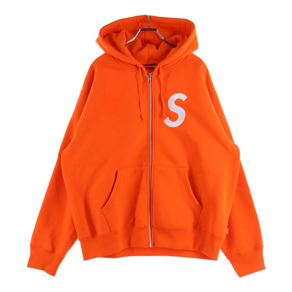 SUPREME(シュプリーム) 24AW S Logo Zip Up Hooded Sweatshirt Sロゴ刺繍 ジップスウェットパーカー オレンジ