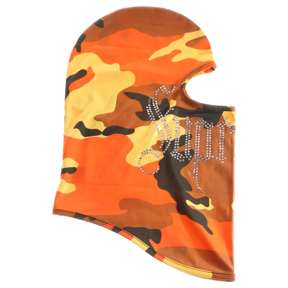 SUPREME(シュプリーム) 24AW Rhinestone Balaclava カモフラージュ柄 ラインストーン付きバラクラバ オレンジ