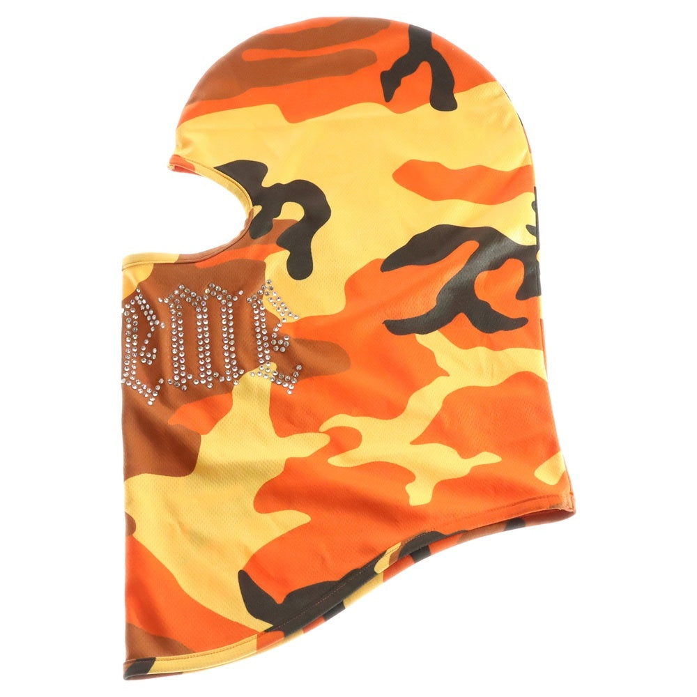 SUPREME(シュプリーム) 24AW Rhinestone Balaclava カモフラージュ柄 ラインストーン付きバラクラバ オレンジ