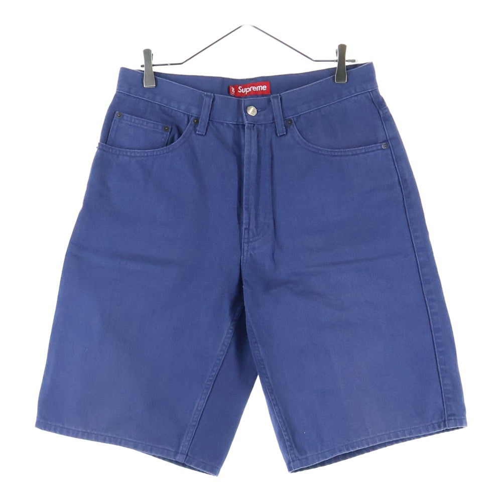 SUPREME(シュプリーム) 24SS Baggy Denim Short バック刺繍ロゴ バギーデニムショーツ ブルー