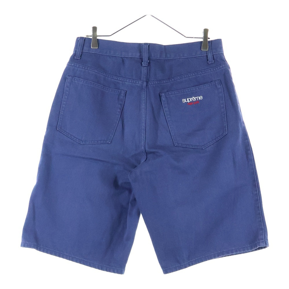 SUPREME(シュプリーム) 24SS Baggy Denim Short バック刺繍ロゴ バギーデニムショーツ ブルー