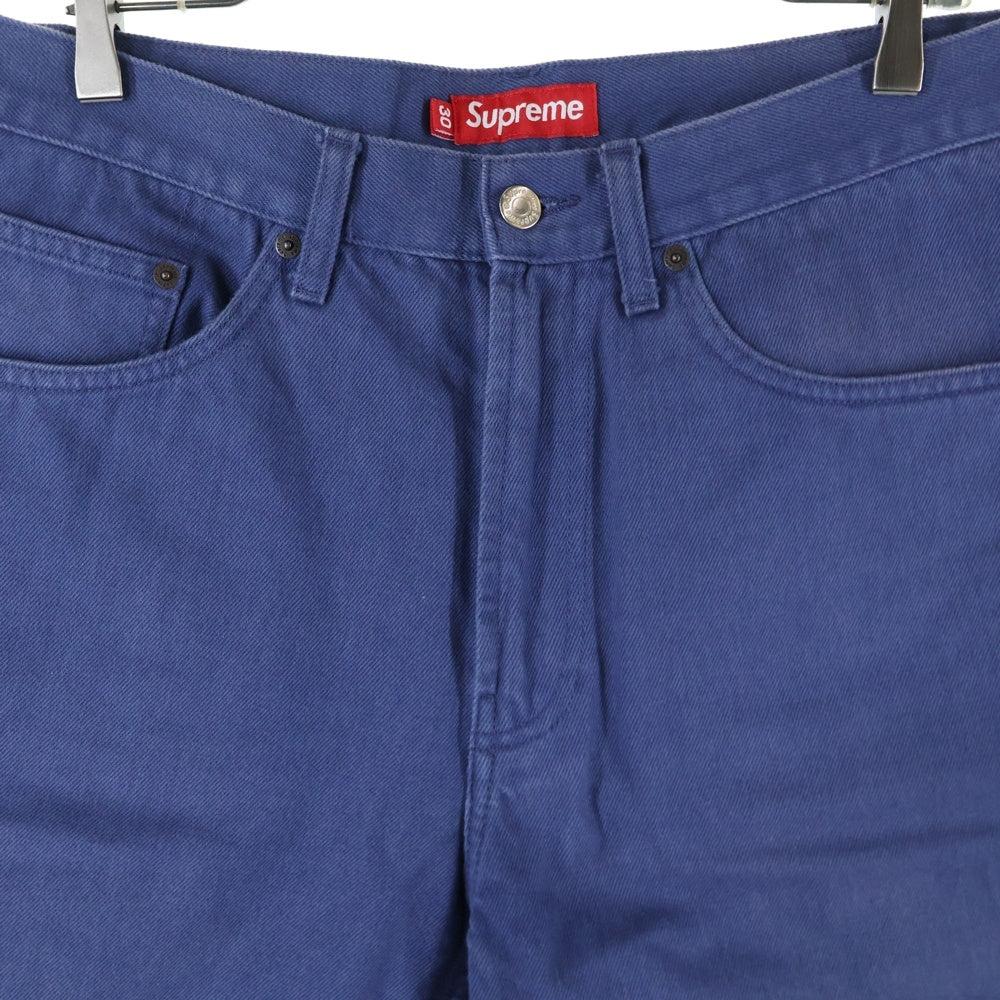 SUPREME(シュプリーム) 24SS Baggy Denim Short バック刺繍ロゴ バギーデニムショーツ ブルー