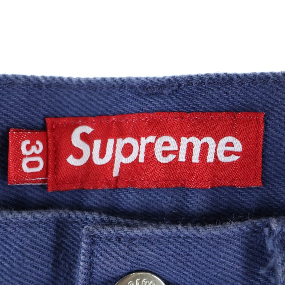 SUPREME(シュプリーム) 24SS Baggy Denim Short バック刺繍ロゴ バギーデニムショーツ ブルー