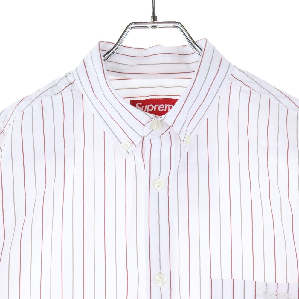 SUPREME(シュプリーム) 24AW Loose Fit Stripe Shirt ルーズフィット ストライプ 長袖シャツ ホワイト