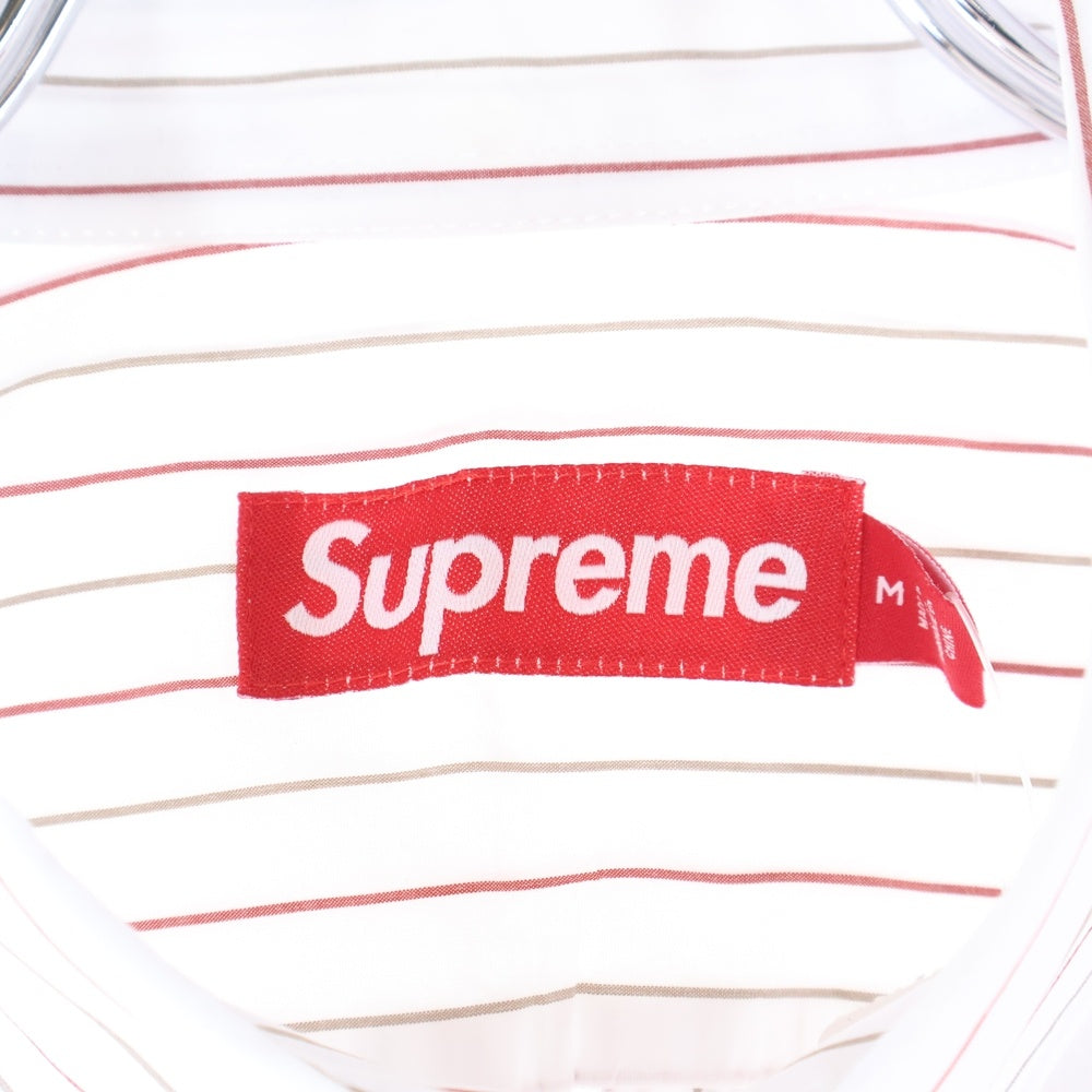SUPREME(シュプリーム) 24AW Loose Fit Stripe Shirt ルーズフィット ストライプ 長袖シャツ ホワイト