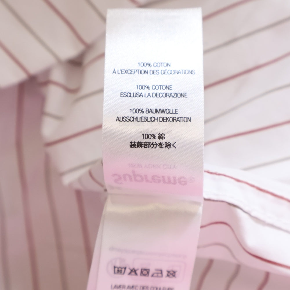 SUPREME(シュプリーム) 24AW Loose Fit Stripe Shirt ルーズフィット ストライプ 長袖シャツ ホワイト