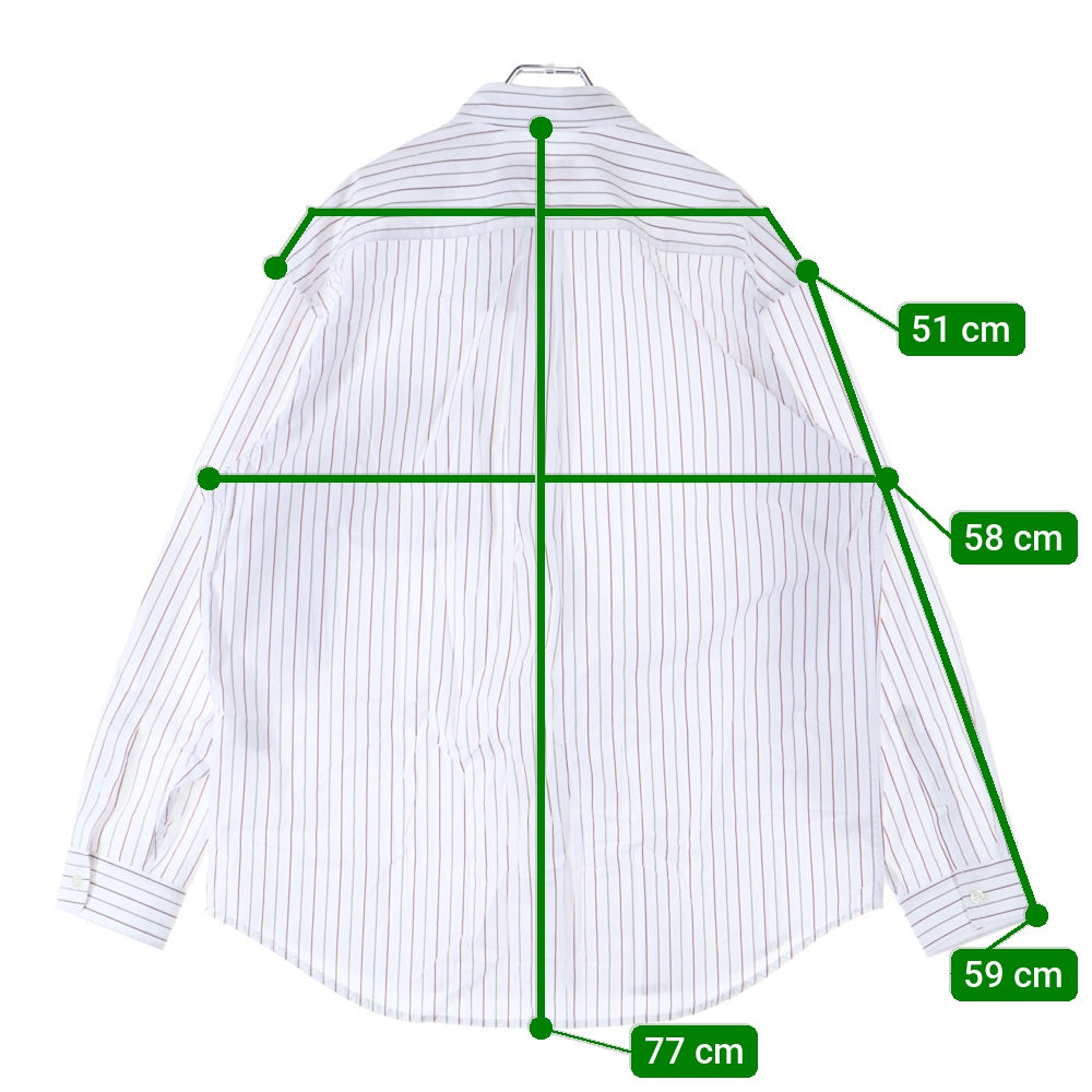 SUPREME(シュプリーム) 24AW Loose Fit Stripe Shirt ルーズフィット ストライプ 長袖シャツ ホワイト