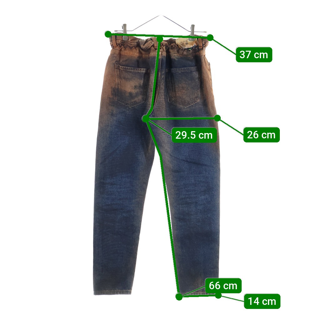 OFF-WHITE(オフホワイト) ブリーチ加工 イージースリムデニムパンツ トラウザー マルチカラー OMYA005E19C30045