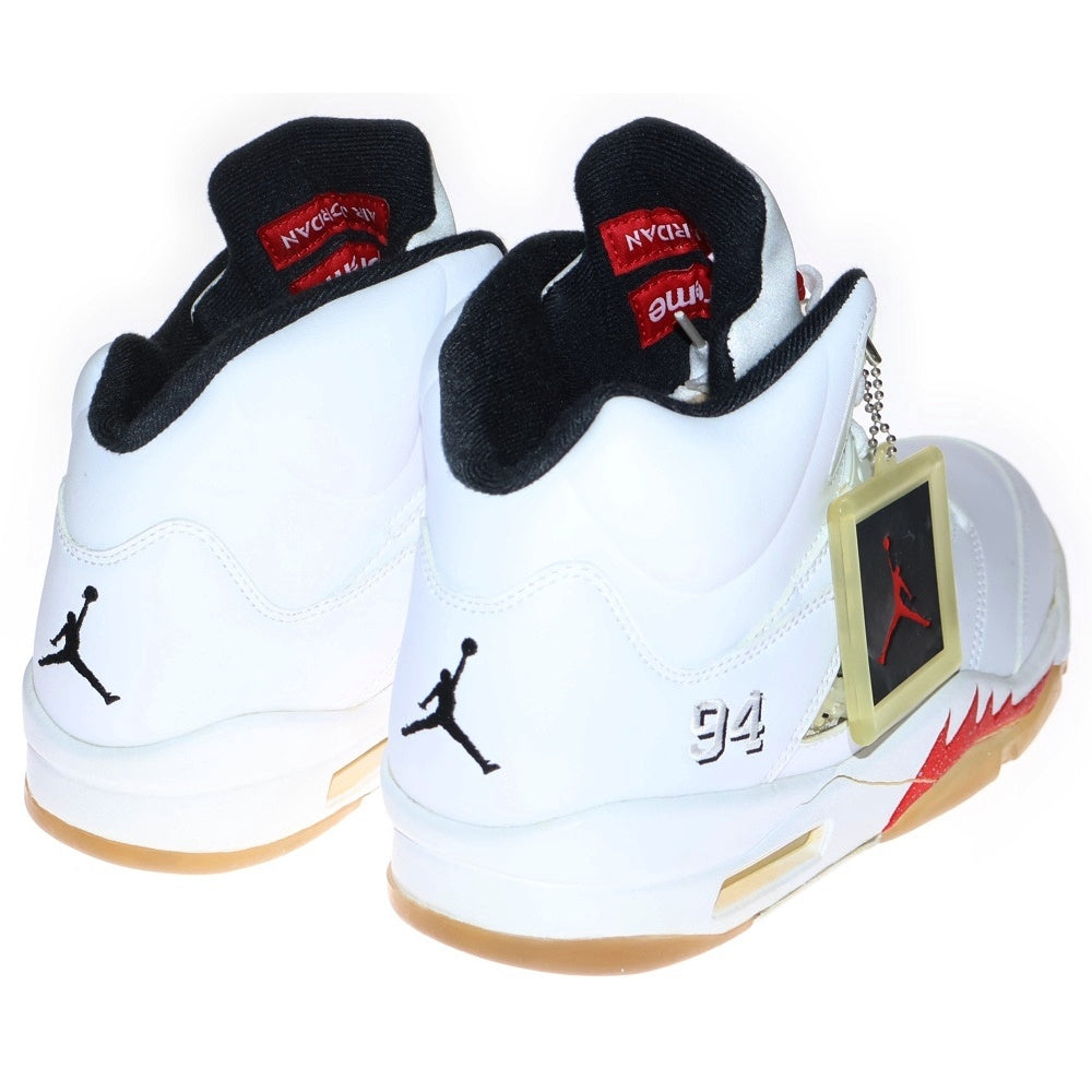 SUPREME(シュプリーム) ×SUPREME AIR JORDAN 5 RETRO 824371-101 シュプリーム エアジョーダン 5 レトロ ハイカットスニーカー ホワイト US10.5/28.5cm