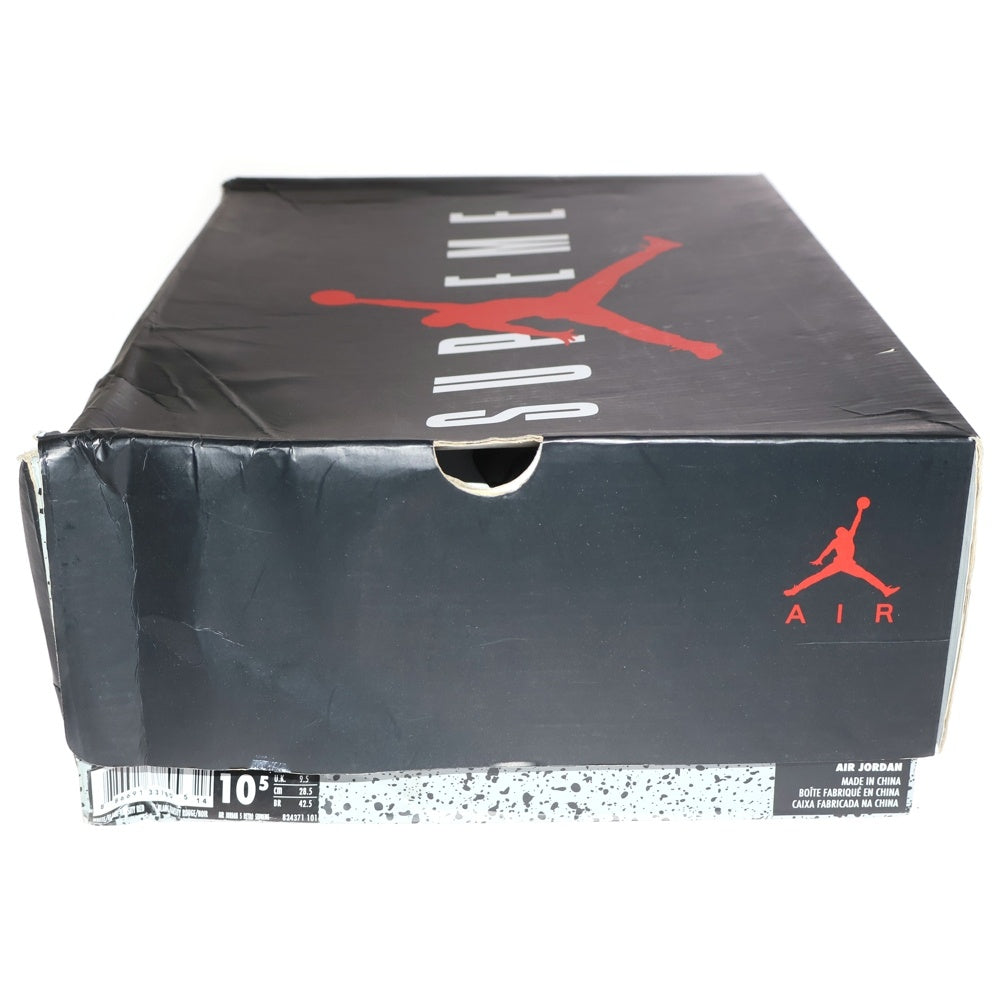 SUPREME(シュプリーム) ×SUPREME AIR JORDAN 5 RETRO 824371-101 シュプリーム エアジョーダン 5 レトロ ハイカットスニーカー ホワイト US10.5/28.5cm