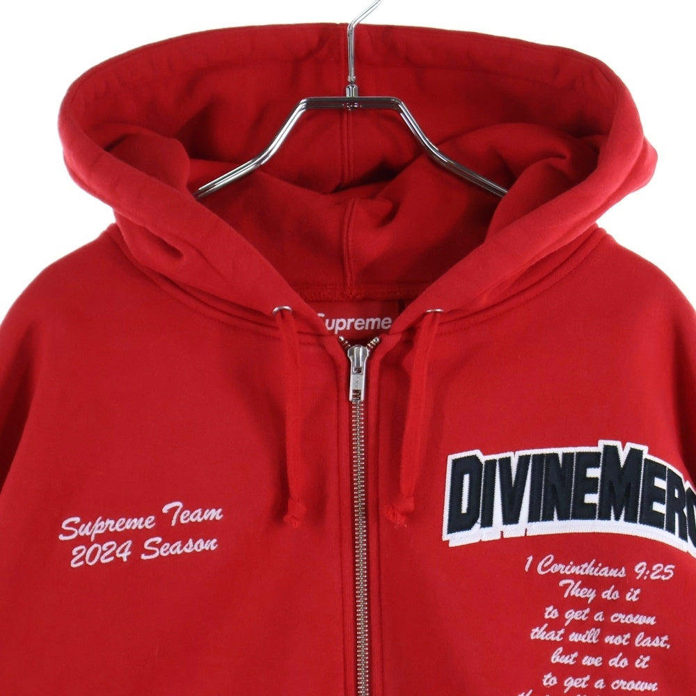 SUPREME(シュプリーム) 24SS Salvation Zip Up Hooded スウェットジップパーカー レッド