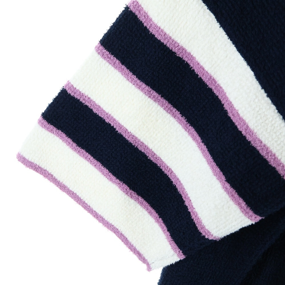 MARNI(マルニ) 24SS ボーダーテリー半袖開襟シャツ ネイビー CUMG0007Q0 UFC206