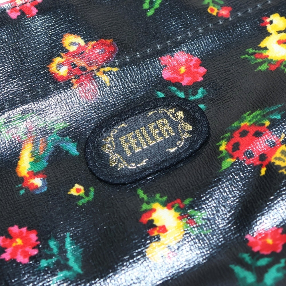 FEILER(フェイラー) 花柄 PVC ミニバッグ レディース ブラック