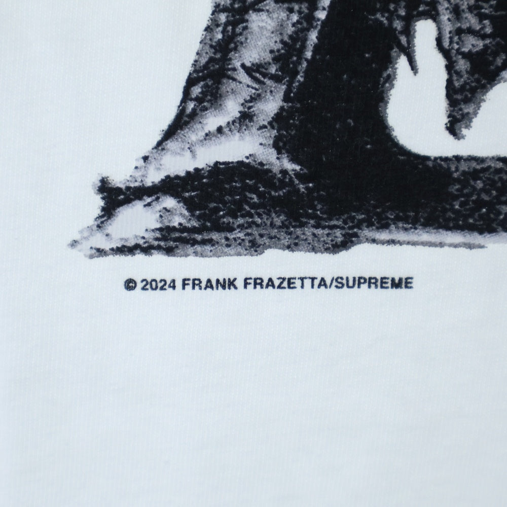 SUPREME(シュプリーム) 24AW Frank Frazetta Destruction Tee フランク フラゼッタ デストラクション クルーネック 半袖Tシャツ カットソー ホワイト