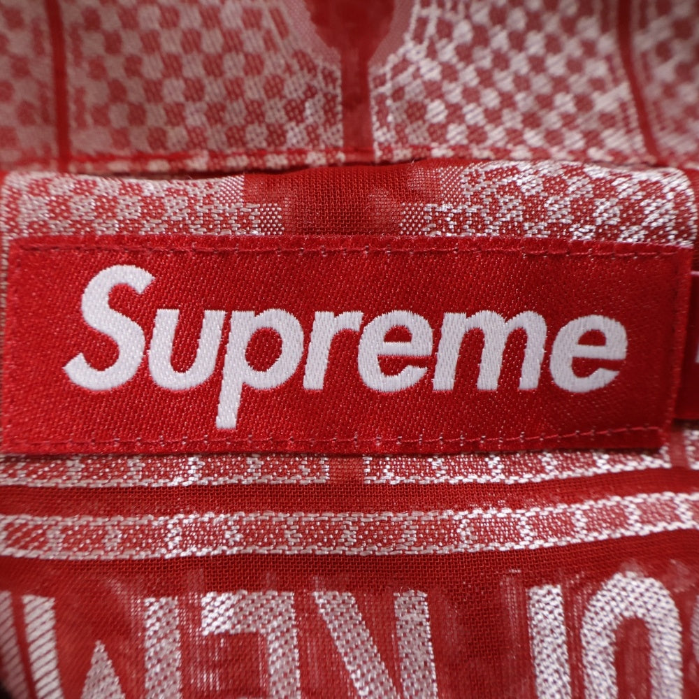 SUPREME(シュプリーム) Tray Jacquard S/S Shirt トレイジャカード 半袖シャツ レッド