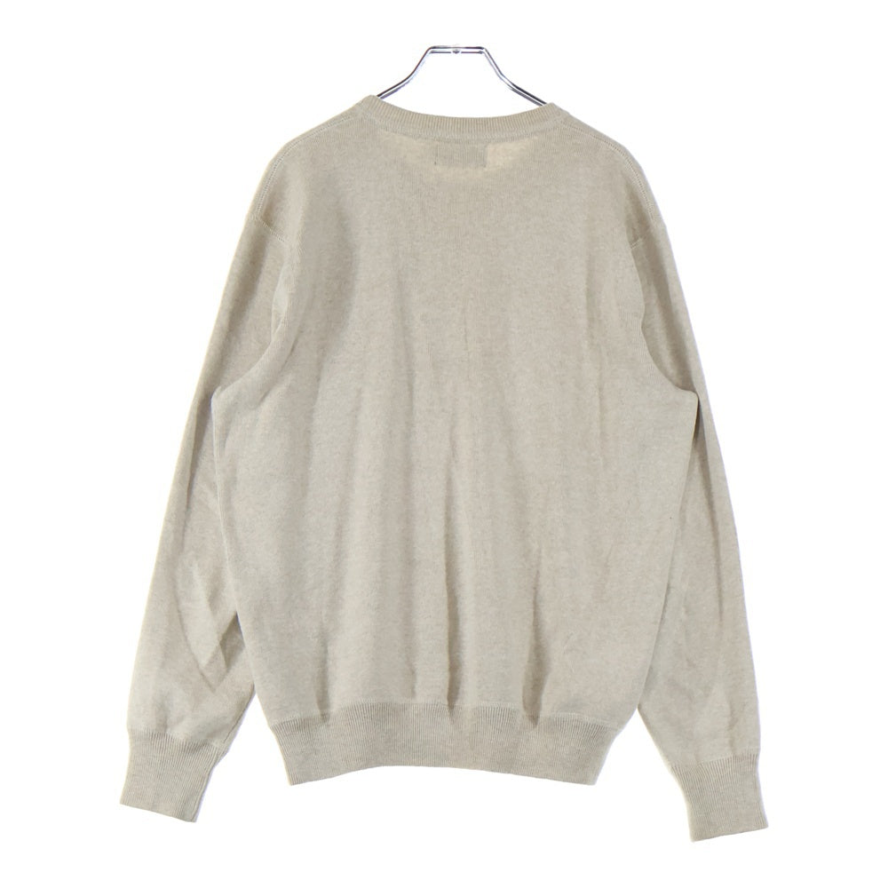 POLO RALPH LAUREN(ポロラルフローレン) クルーネックニットセーター ワンポイント 刺繍 ベージュ 0200011499
