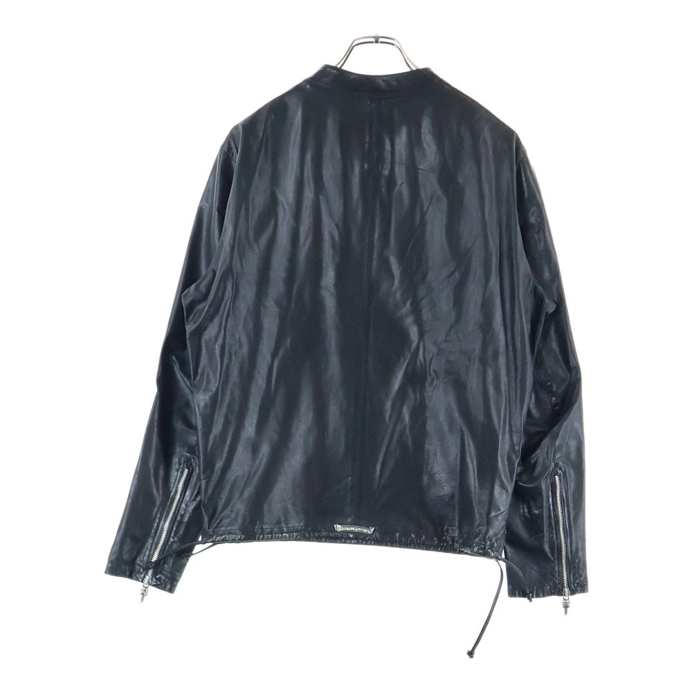 CHROME HEARTS(クロムハーツ) EZ RIDER イージーライダー ダガーハーフジップレザージャケット ブラック/シルバー