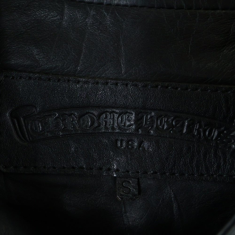 CHROME HEARTS(クロムハーツ) EZ RIDER イージーライダー ダガーハーフジップレザージャケット ブラック/シルバー