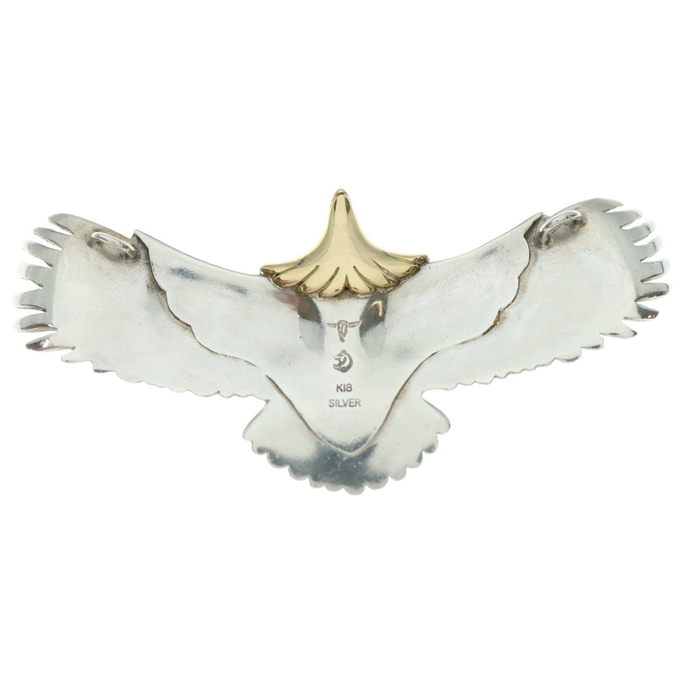 TADY & KING(タディアンドキング) K18 大イーグル頭金 ネックレストップ シルバー/ゴールド