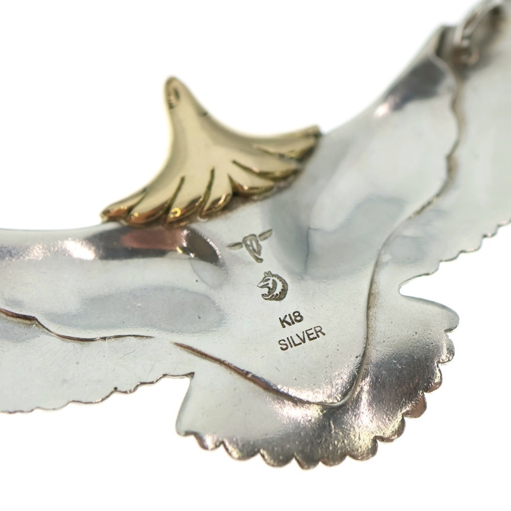 TADY & KING(タディアンドキング) K18 大イーグル頭金 ネックレストップ シルバー/ゴールド