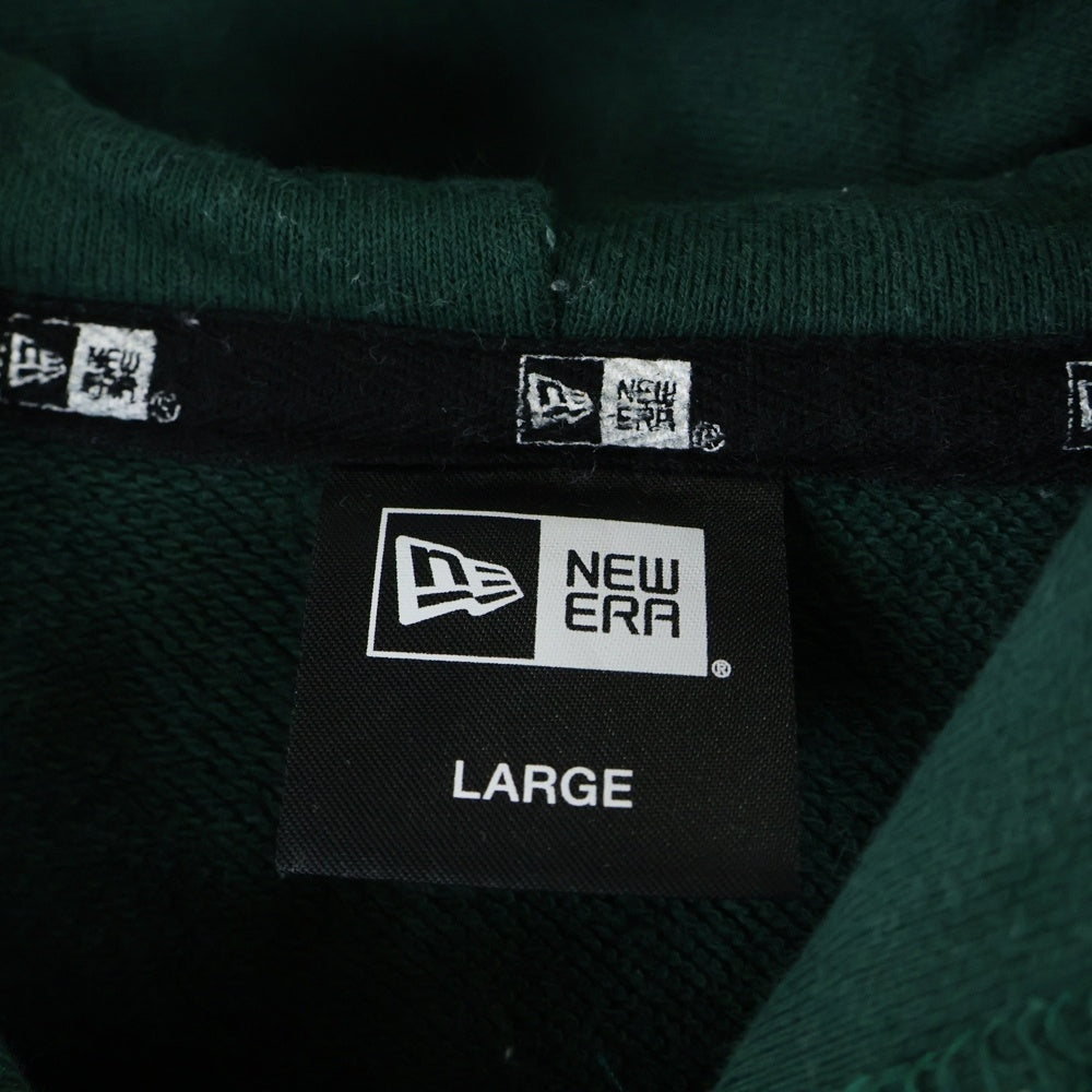 NEW ERA(ニューエラ) MLB オークランドアスレチックス プリントロゴ ビックロゴ フーディ プルオーバーパーカー グリーン