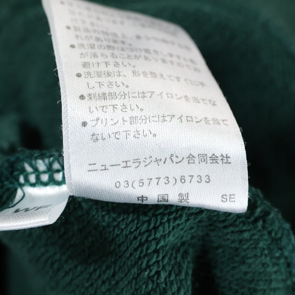 NEW ERA(ニューエラ) MLB オークランドアスレチックス プリントロゴ ビックロゴ フーディ プルオーバーパーカー グリーン