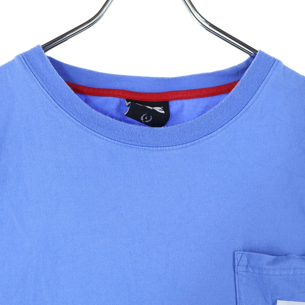 FTC(エフシーティー) POCKET T-SHIRT ポケット刺繍 Tシャツ 半袖カットソー ブルー