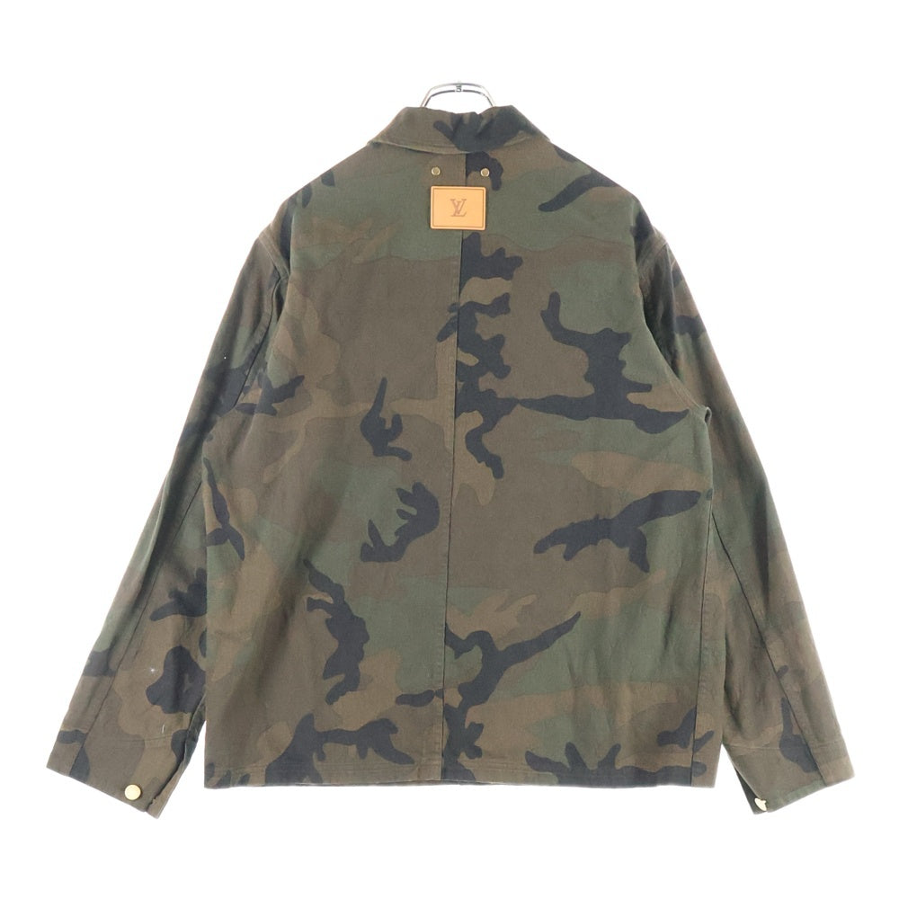 LOUIS VUITTON(ルイヴィトン) 17AW xSUPREME LVジャガードデニムトラッカージャケット ブラウン/グリーン HDK91WDSQ