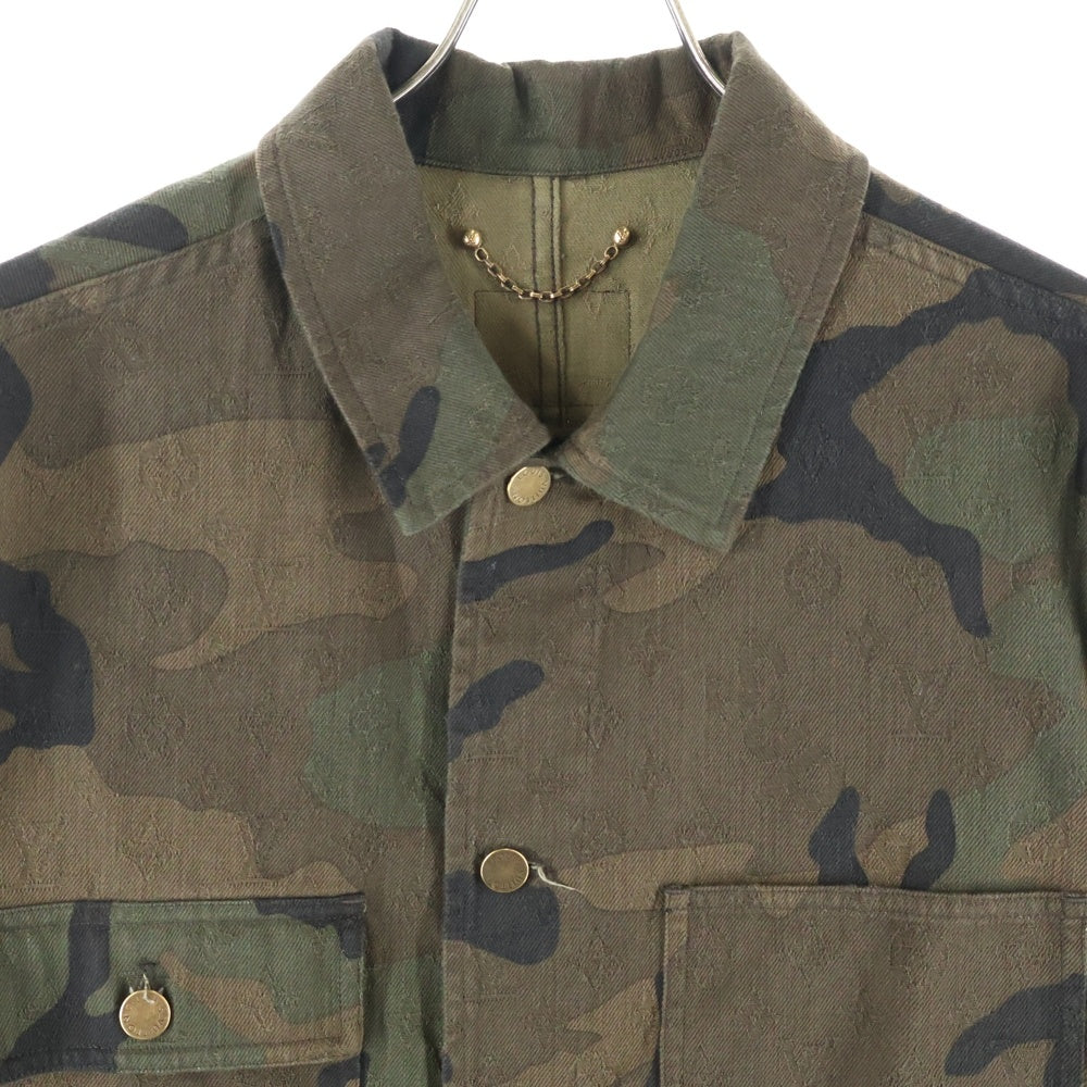 LOUIS VUITTON(ルイヴィトン) 17AW xSUPREME LVジャガードデニムトラッカージャケット ブラウン/グリーン HDK91WDSQ