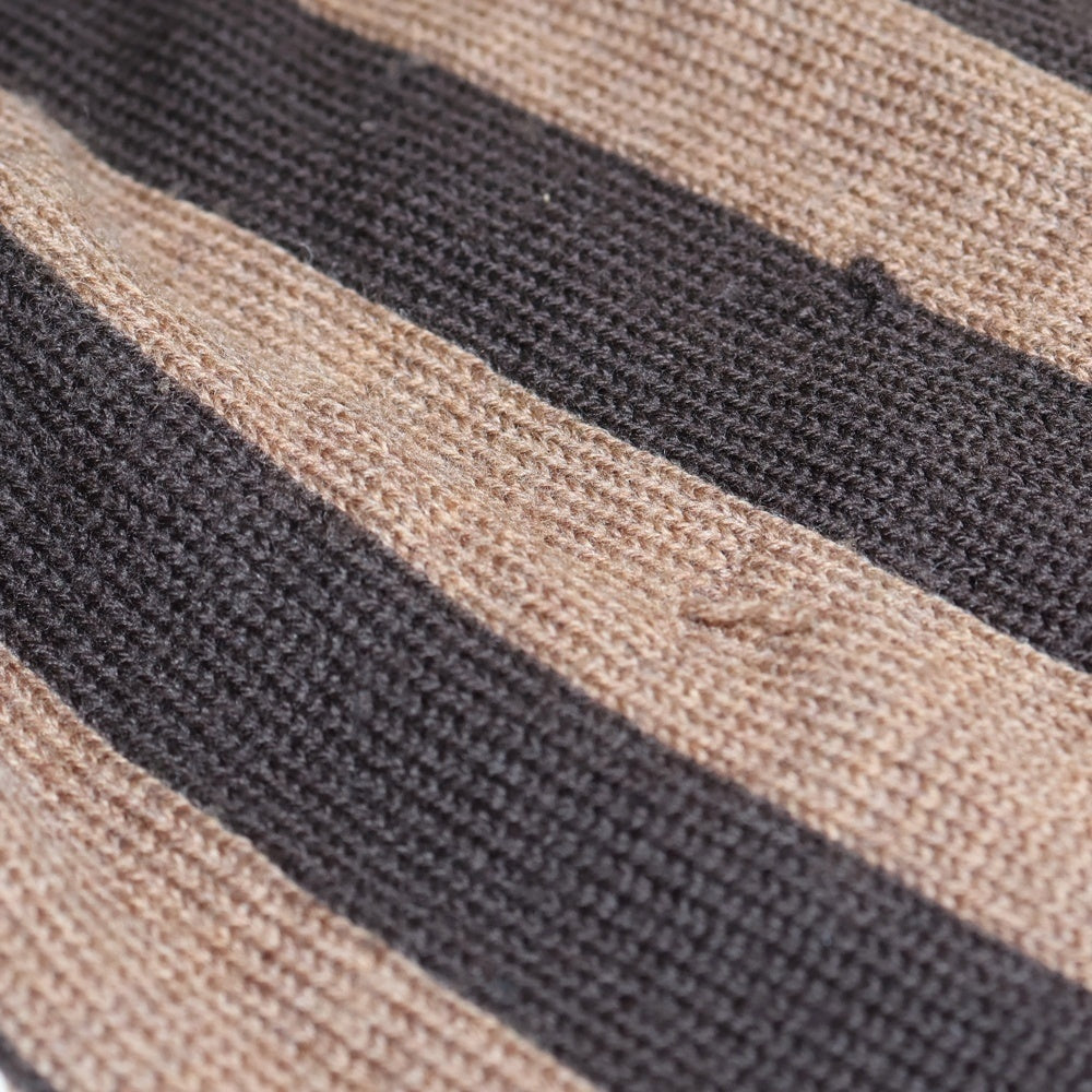 FENDI(フェンディ) ズッカ柄 バイカラー ウールマフラー イエロー/ブラウン FXS124 A880