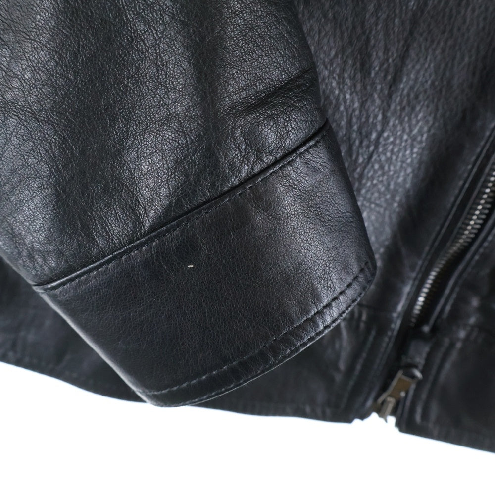 EMMETI(エンメティ) JURI ユリ ラムスキン レザーシングルライダースジャケット ブラック