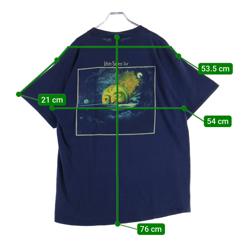 VINTAGE(ヴィンテージ) 90's THE SMASHING PUMPKINS MELLON COLLIE TULTEX スマッシングパンプキンズ メロンコリー プリント半袖Tシャツ カットソー ネイビー