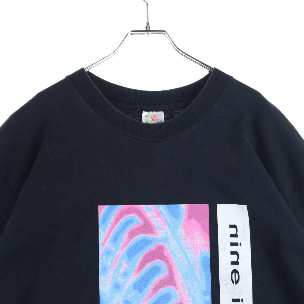 VINTAGE(ヴィンテージ) 90's NINE INCH NAILS HATE FRUIT OF THE LOOM ナインインチネイルズ ヘイト プリント半袖Tシャツ カットソー ブラック
